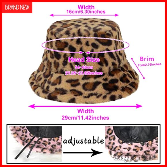 Adjustable Fuzzy Plush Bucket Hat for Winter and Spring Outdoor Activities main image 4